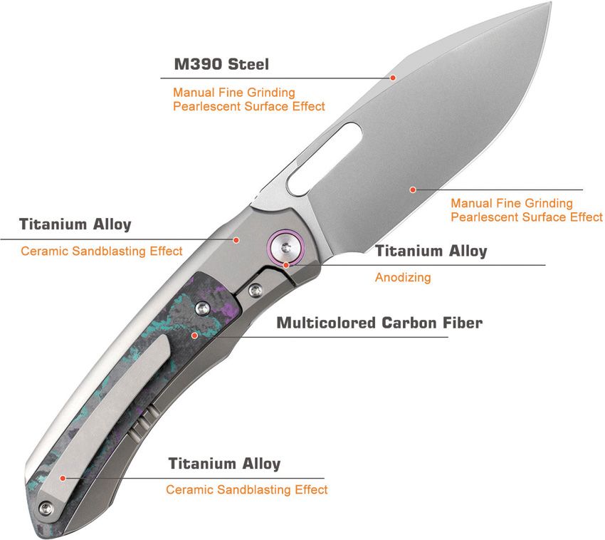 RMTORCAJY REMETTE Orca Button Framelock Ti/CF
