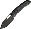 REMETTE Orca button framelock folding knife with DLC pearlescent M390 blade and Kelp Bed carbon fiber handle (RMTORCAKDD)