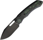 REMETTE Orca button framelock folding knife with DLC pearlescent M390 blade and Kelp Bed carbon fiber handle (RMTORCAKDD)