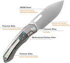 RMTORCAKD REMETTE Orca Button Framelock Ti/CF