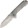 REMETTE Cosmic button linerlock folding knife with bead blast M390 blade and bead blast titanium handle (RMTRTCOTT)