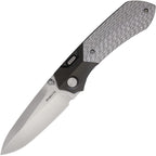 Remette RTPT framelock folding knife with bead blast M390 blade and black titanium handle with carbon fiber inlay (RMTRTPTB)