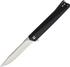 RR2746: Rough Ryder Slim linerlock, black sculpted aluminum handle, 3.75" satin stainless drop point blade