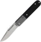 Rough Ryder Barlow pocket knife with stonewash stainless clip blade and black G10 handle with blue liners (RR2761)