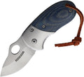 Rough Ryder linerlock pocket knife with satin stainless drop point blade and blue denim micarta handle (RR2794)
