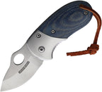 Rough Ryder linerlock pocket knife with satin stainless drop point blade and blue denim micarta handle (RR2794)
