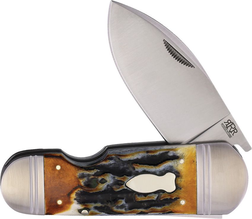 RRR040CB Rough Ryder Reserve Ghost Fish Brown Stag Bone