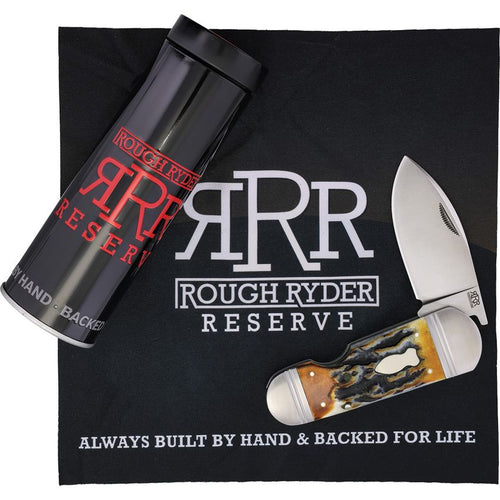 RRR040CB Rough Ryder Reserve Ghost Fish Brown Stag Bone