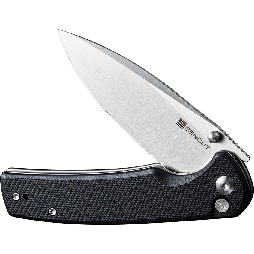 S210075 Sencut Sachse Button Lock Black G10