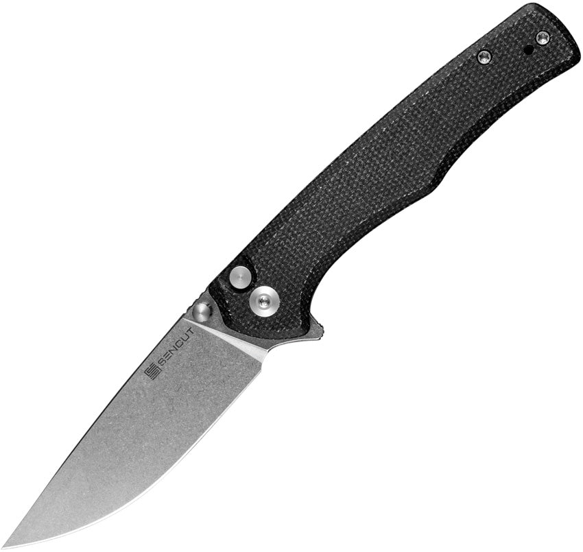 S210122 Sencut Crowley Button Lock Micarta