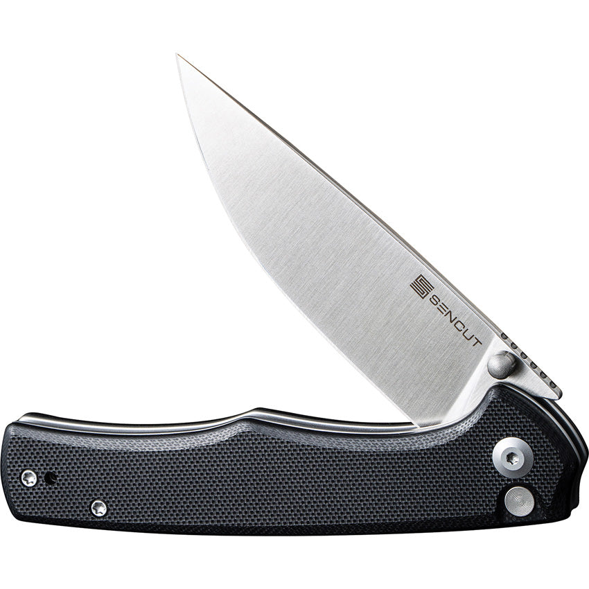S210124 Sencut Crowley Button Lock Black G10