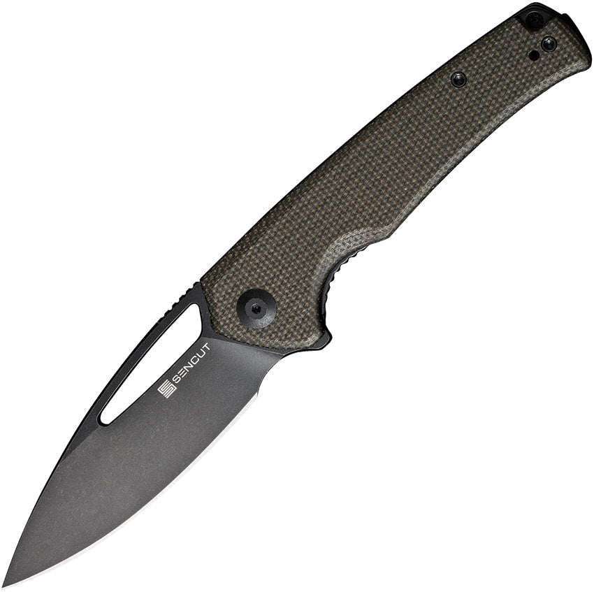 S210133 Sencut Mims Linerlock Green Micarta