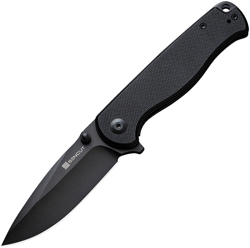 S23054B1 Sencut Errant Linerlock Black G10
