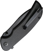S230773 Sencut Borzam Linerlock Black Micarta