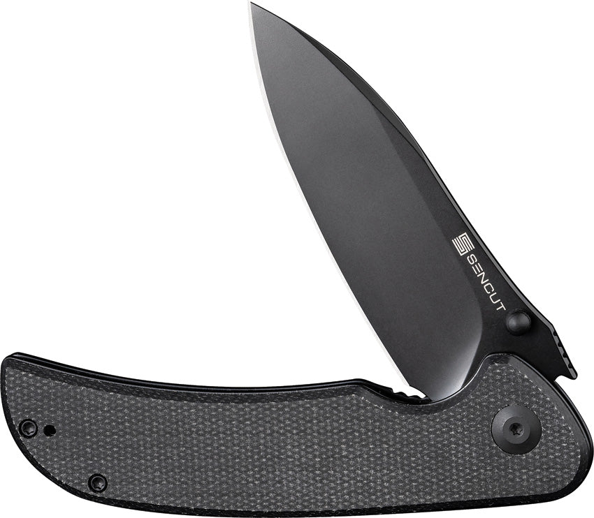 S230773 Sencut Borzam Linerlock Black Micarta