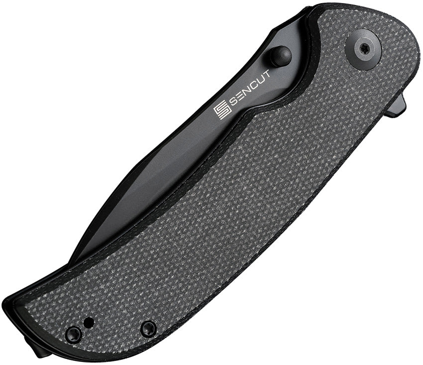 S230773 Sencut Borzam Linerlock Black Micarta