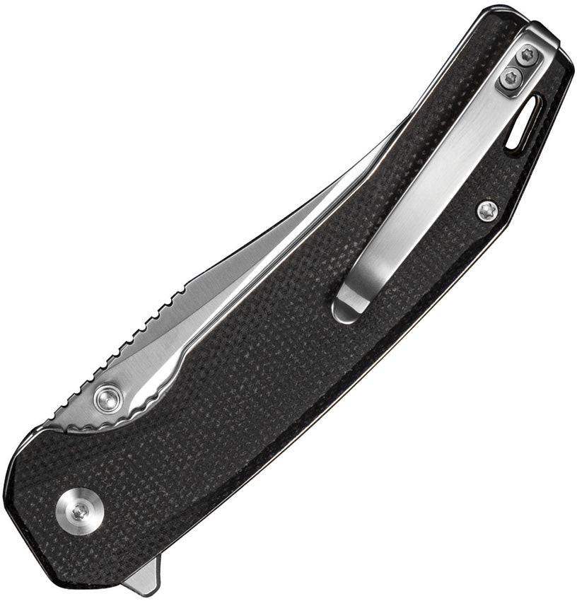 S250382 Sencut Vornix Linerlock Black Micarta