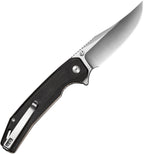 S250382 Sencut Vornix Linerlock Black Micarta