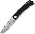 S250891: Sencut Braxx slip joint, black G10 handle, 3.13" satin flat ground D2 clip point blade