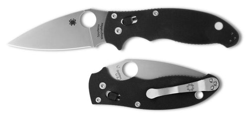 SC101GP2MMAX: Spyderco Manix 2 Ball Bearing Lock, black G10 handle, 3.38" MagnaMax blade with 14mm opening hole