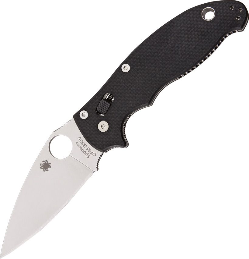SC101GP2: Spyderco Manix 2, black G10 handle, 3.38" MagnaMax blade, Ball Bearing Lock