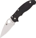 SC101GP2: Spyderco Manix 2, black G10 handle, 3.38" MagnaMax blade, Ball Bearing Lock