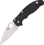 SC101GP2: Spyderco Manix 2, black G10 handle, 3.38" MagnaMax blade, Ball Bearing Lock