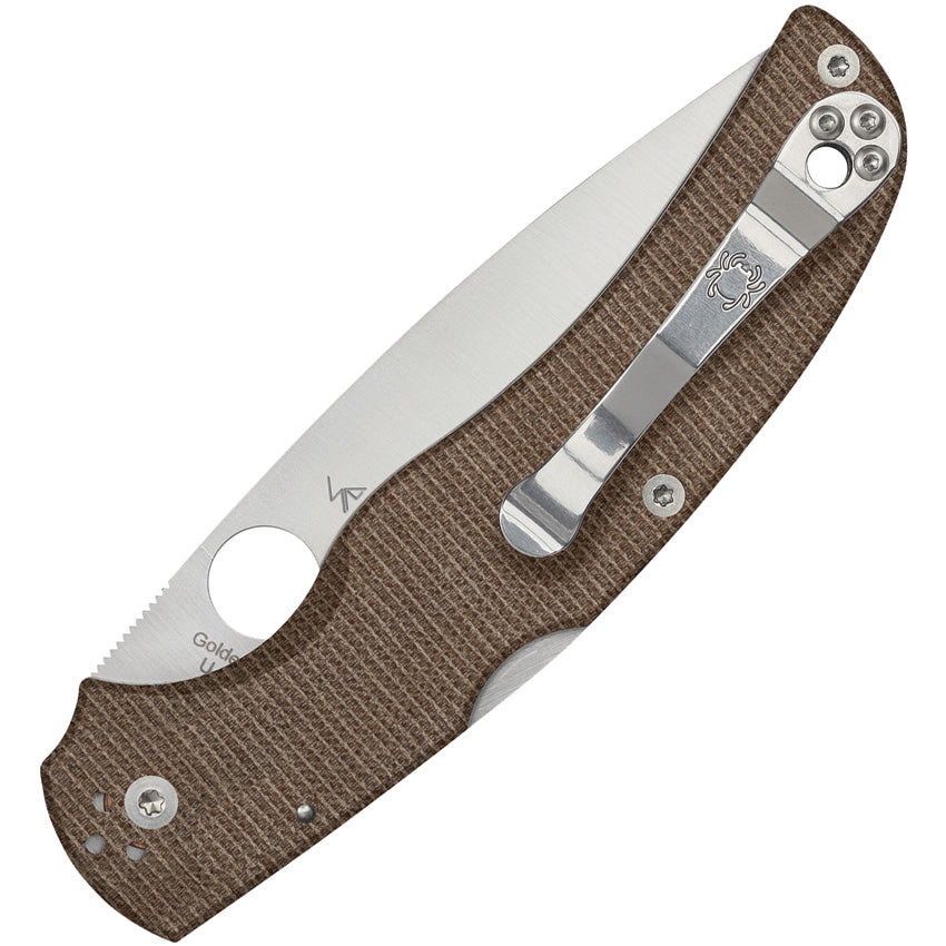SC244MPCW Spyderco Native Chief Brown Micarta