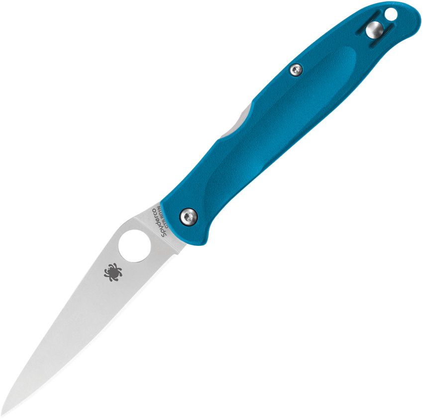 SC259PBL: Spyderco Charisma lockback, blue FRN handle, 3" satin CTS-BD1 blade