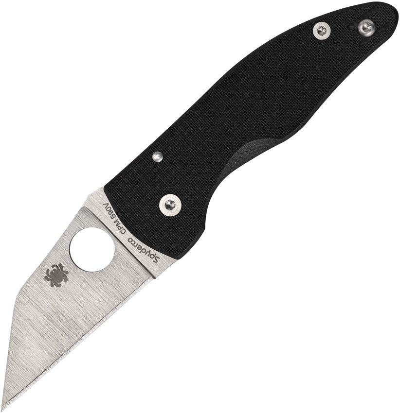 Spyderco MicroJimbo Compression Lock folding knife Sprint Run with satin CPM S90V blade and carbon fiber handle (SC264CFP)