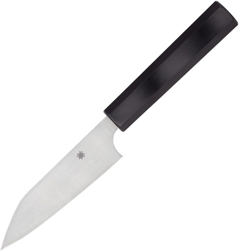 SCK15GP: Spyderco Wakiita Petty by Murray Carter, black G10 octagonal handle, 4.63" satin CTS-BD1 blade