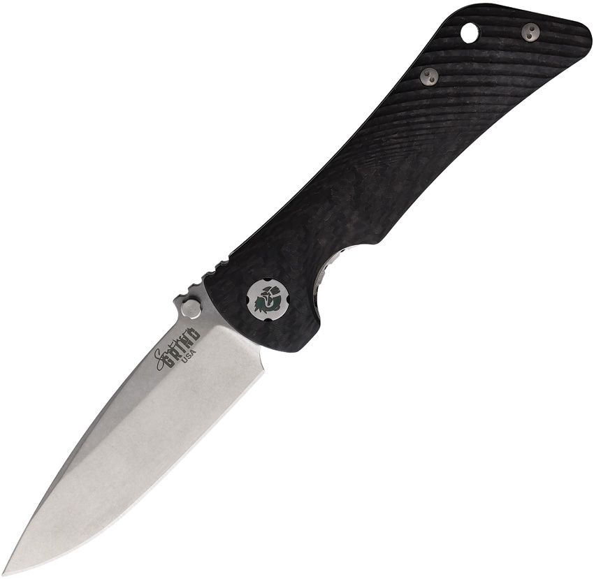 SG22259: Southern Grind Spider Monkey linerlock, carbon fiber handle, 3.25" stonewash MagnaCut drop point blade