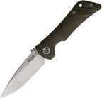 SG22273: Southern Grind Spider Monkey linerlock, OD green G10 handle, 3.25" stonewash MagnaCut blade