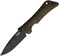 SG22280: Southern Grind Spider Monkey linerlock, OD green G10 handle, 3.25" black oxide MagnaCut drop point blade