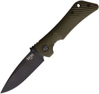 SG22280: Southern Grind Spider Monkey linerlock, OD green G10 handle, 3.25" black oxide MagnaCut drop point blade