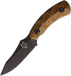 SG22297: Southern Grind Jackal Pup fixed blade, tan sculpted micarta handle, 2.88" black PVD 8670 steel blade