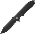 SIGVA9BBS: Sig VALIDUS linerlock, black G10 handle, 3.75" black PVD partially serrated M390 clip point blade