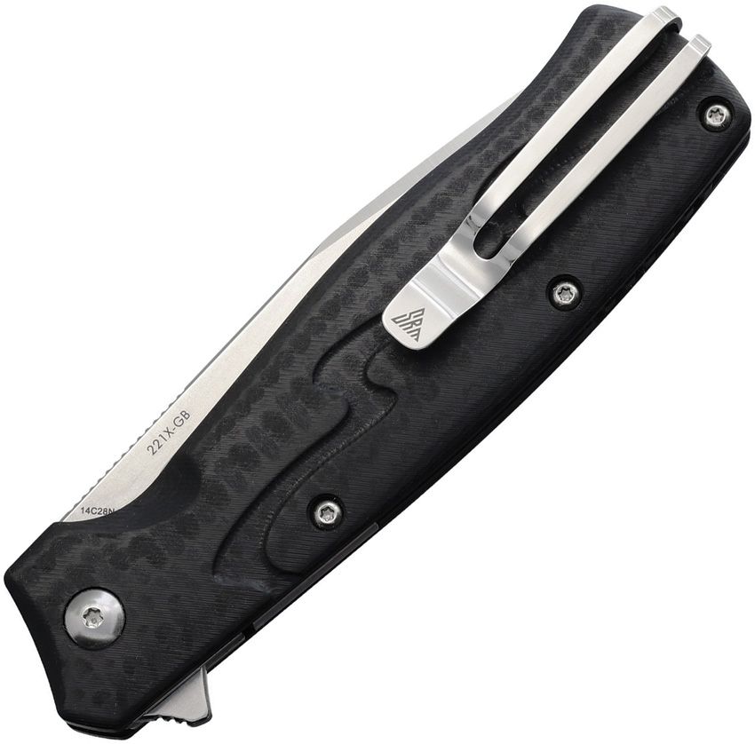 SRM221XGB SRM Knives 221X Button Lock Black