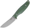 SRM605TGP: SRM Knives Fossa fixed blade, green G10 handle, 3.38" stonewash 14C28N upswept blade