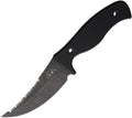 STN012: Station IX Undercover fixed blade, black G10 handle, 4" black stonewash serrated VG-10 upswept blade