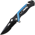 SW608BLS Rescue Linerlock Blue