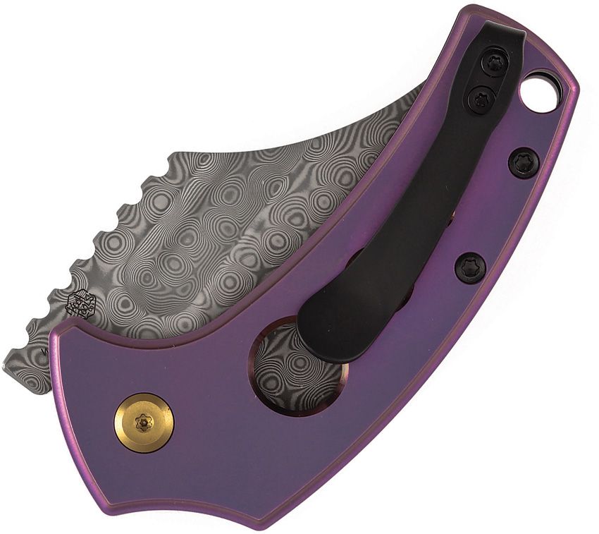 T2144F6 Kansept Knives Wasp Button Lock Purple Ti