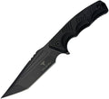 TKF305: Takumitak Reaper fixed blade, black FRN handle, 4.5" black oxide 3Cr13 tanto blade