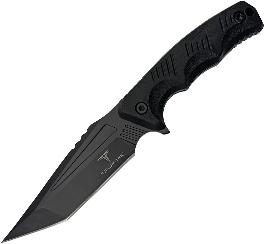 TKF305: Takumitak Reaper fixed blade, black FRN handle, 4.5" black oxide 3Cr13 tanto blade