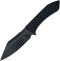 TKF318: Takumitak Asym fixed blade, black FRN handle, 4.5" black oxide 3Cr13 sheepsfoot blade