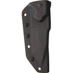 Tops CAT-Covert Anti Terrorism fixed-blade knife with black textured sheath and mounting holes.
