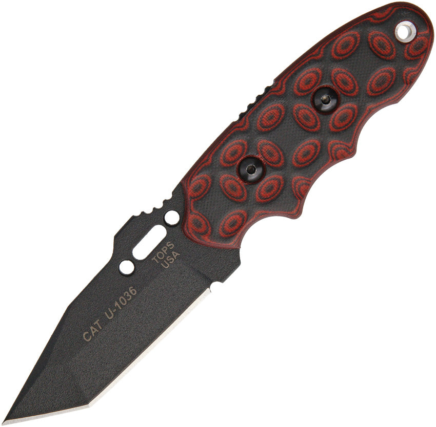 TP203T02 Tops CAT Tanto Red and Black G10