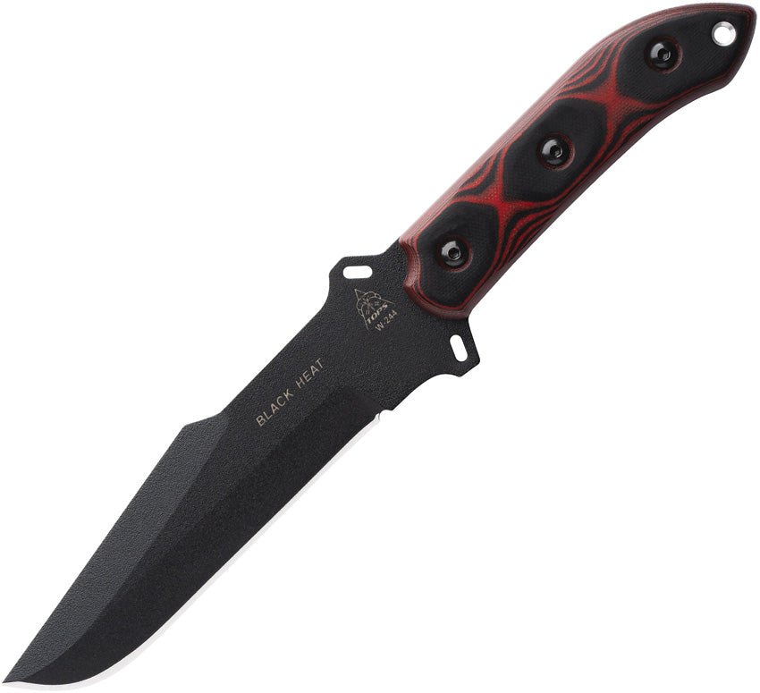 TPBLKHT01 Tops Black Heat Fixed Blade