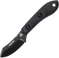 TPRRT01: TOPS River Rat fixed blade, black G10 handle, 2.75" blackwash 154CM blade