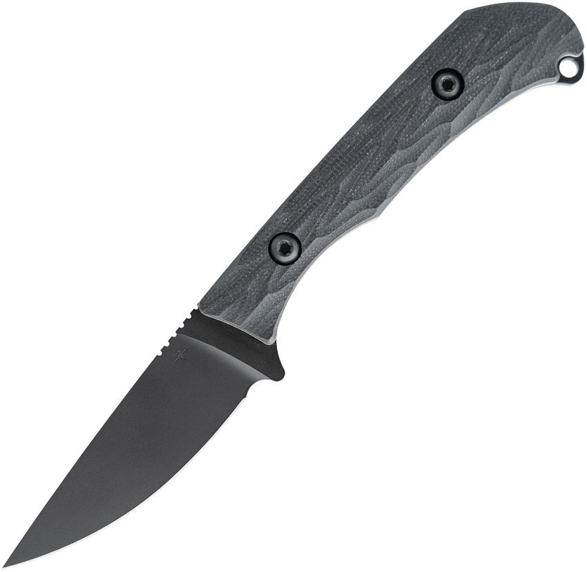 Toor Barrow Socom fixed blade knife with black Gun-Kote MagnaCut drop point blade and black G10 handle (TR08507)